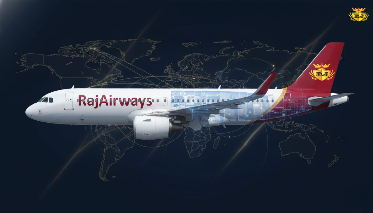 Concept visual of RajAirways vision and pre-launch planning