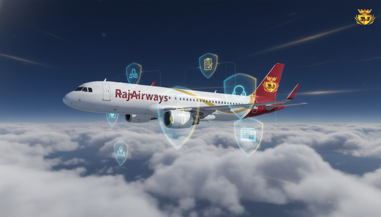 Pilot and safety team planning safe airline operations