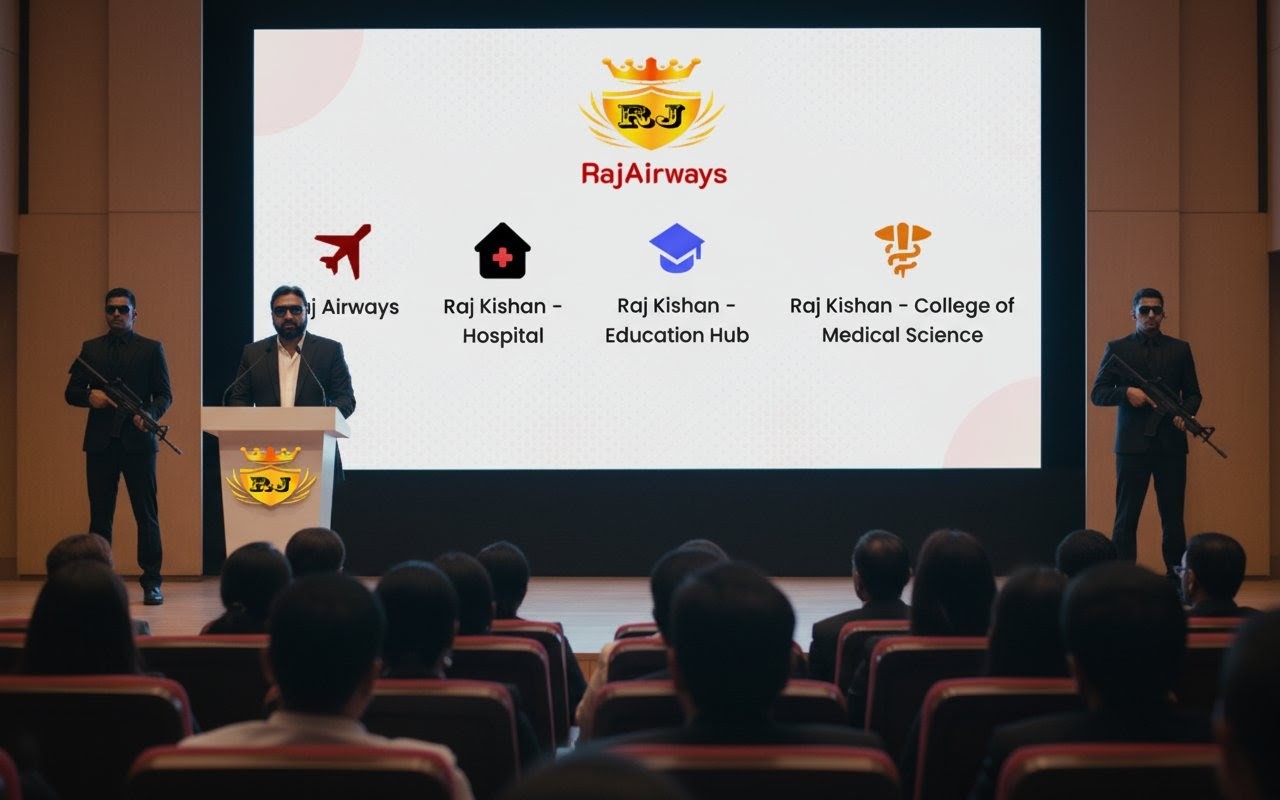 RajAirways aircraft and brand presentation
