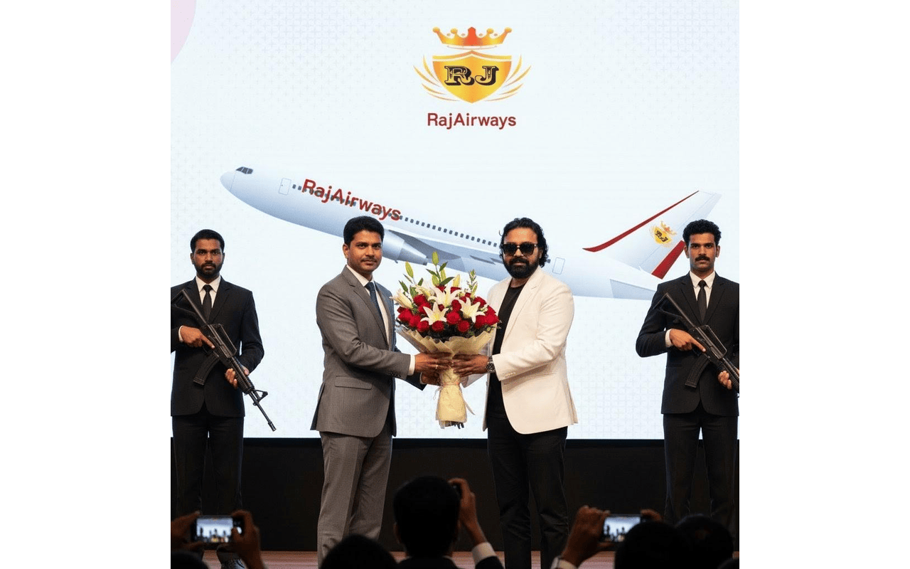RajAirways aircraft and brand presentation